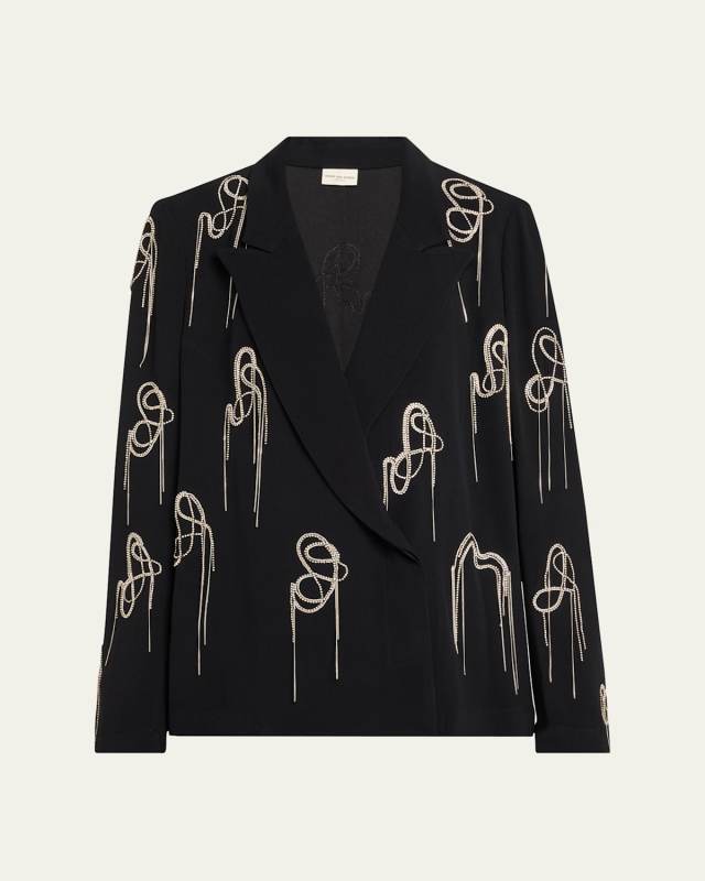 Caplana Crystal Chain Blazer